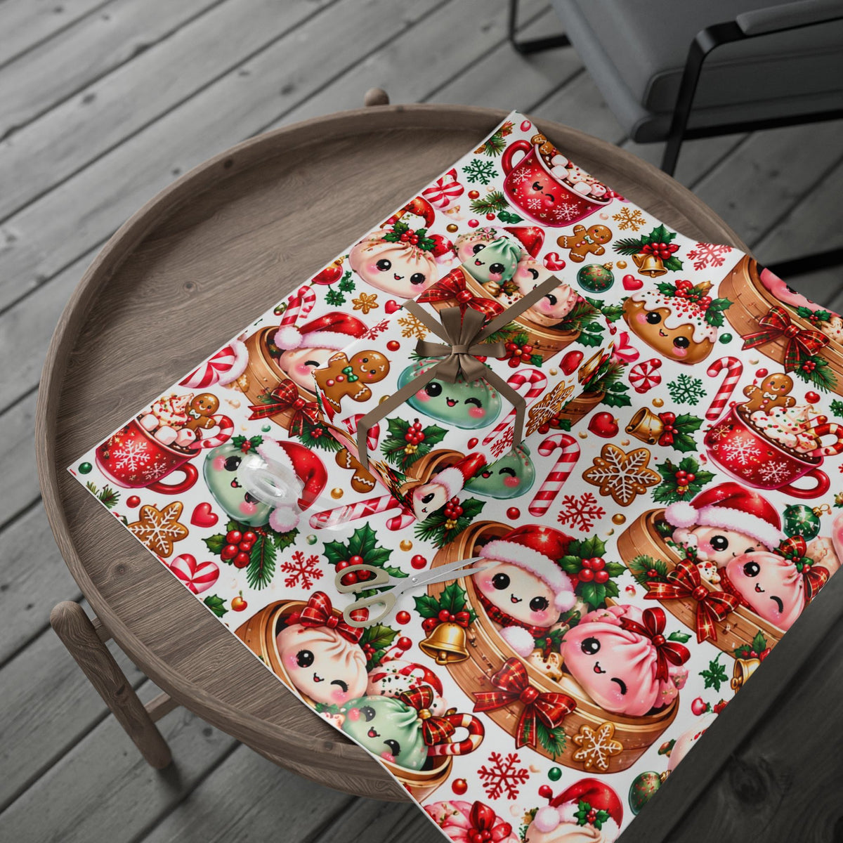 Christmas Dumpling Wrapping Paper