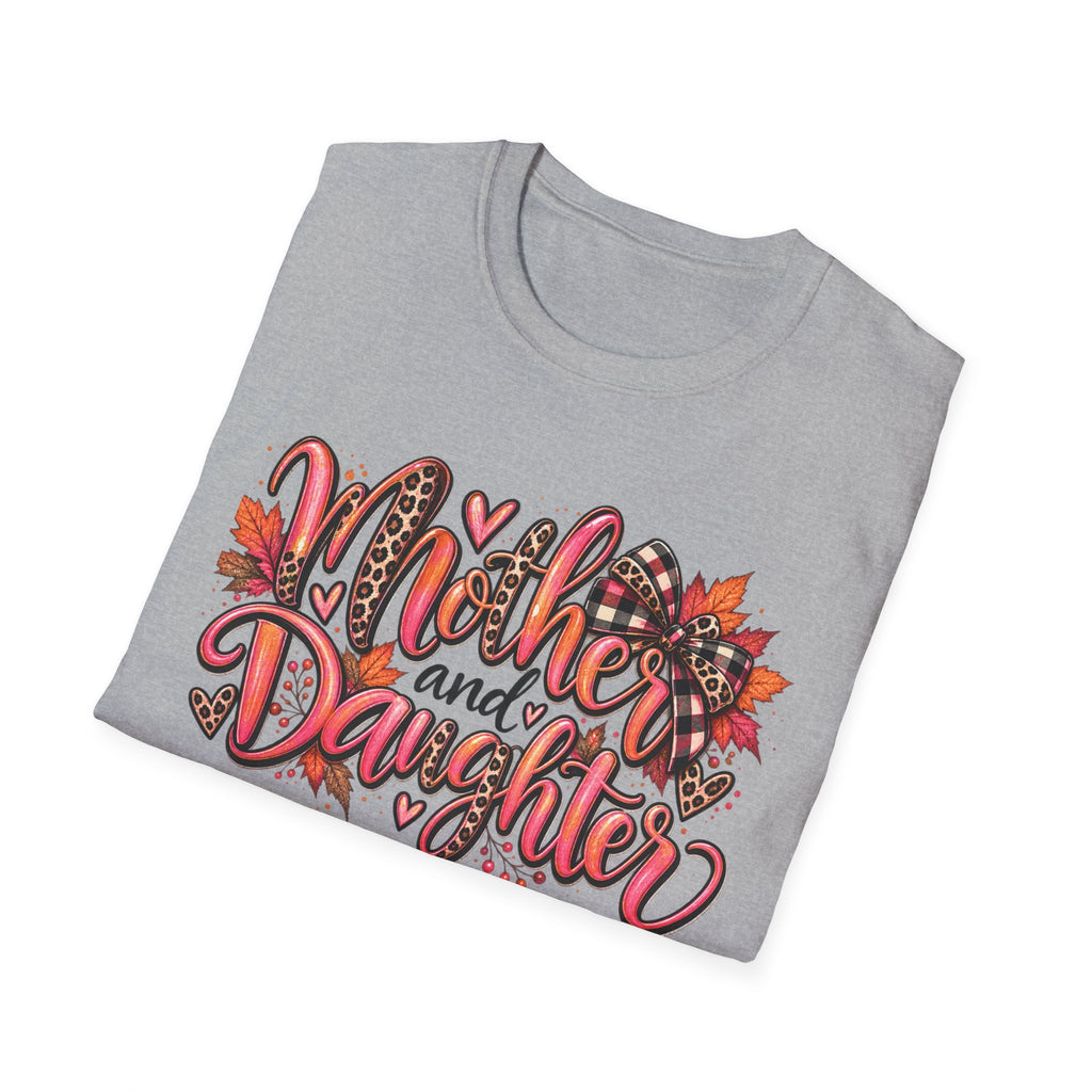 Mother and Daughter T-Shirt — Floral Leopard Fall Matching Tee