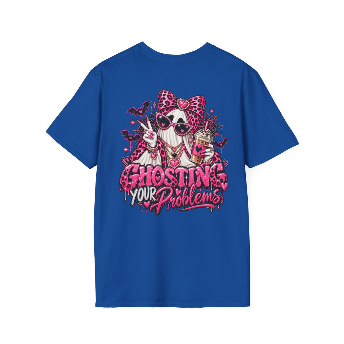 Ghosting Your Problems Pink Bow Ghost T-Shirt