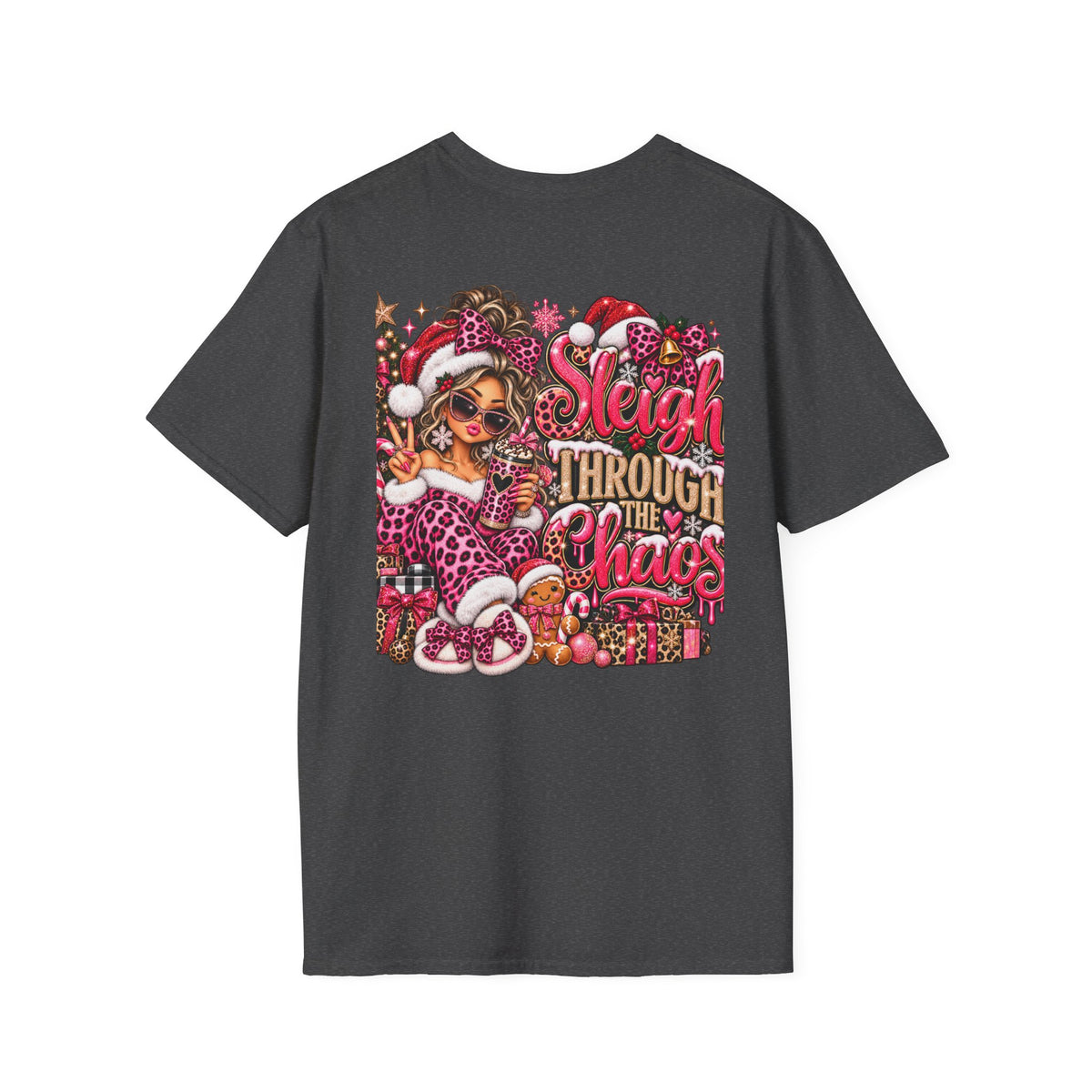 Christmas Sleigh Through the Chaos Holiday T-Shirt