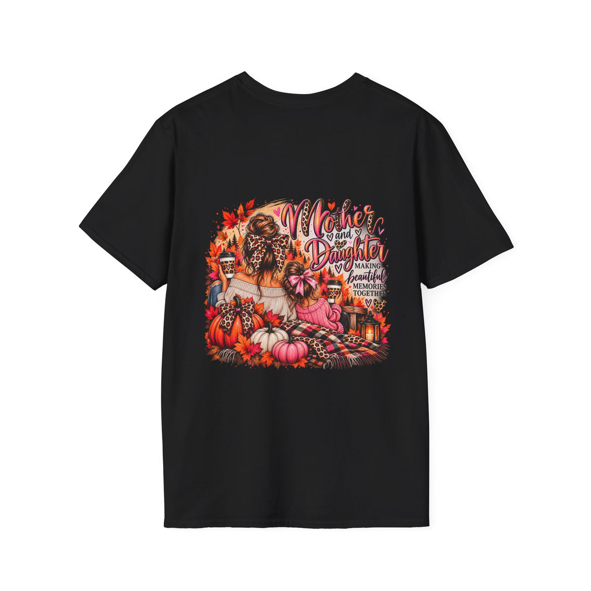 Mother and Daughter T-Shirt — Floral Leopard Fall Matching Tee
