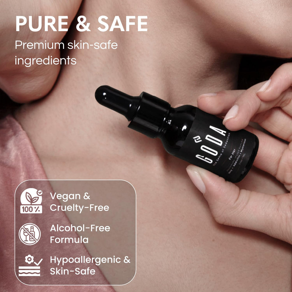 GODA Pheromones Perfume for Women – The Original – Long-Lasting Women's Fragrances with Jasmine and Rose, Vegan & Cruelty-Free – 15ml/0.50 fl. oz
