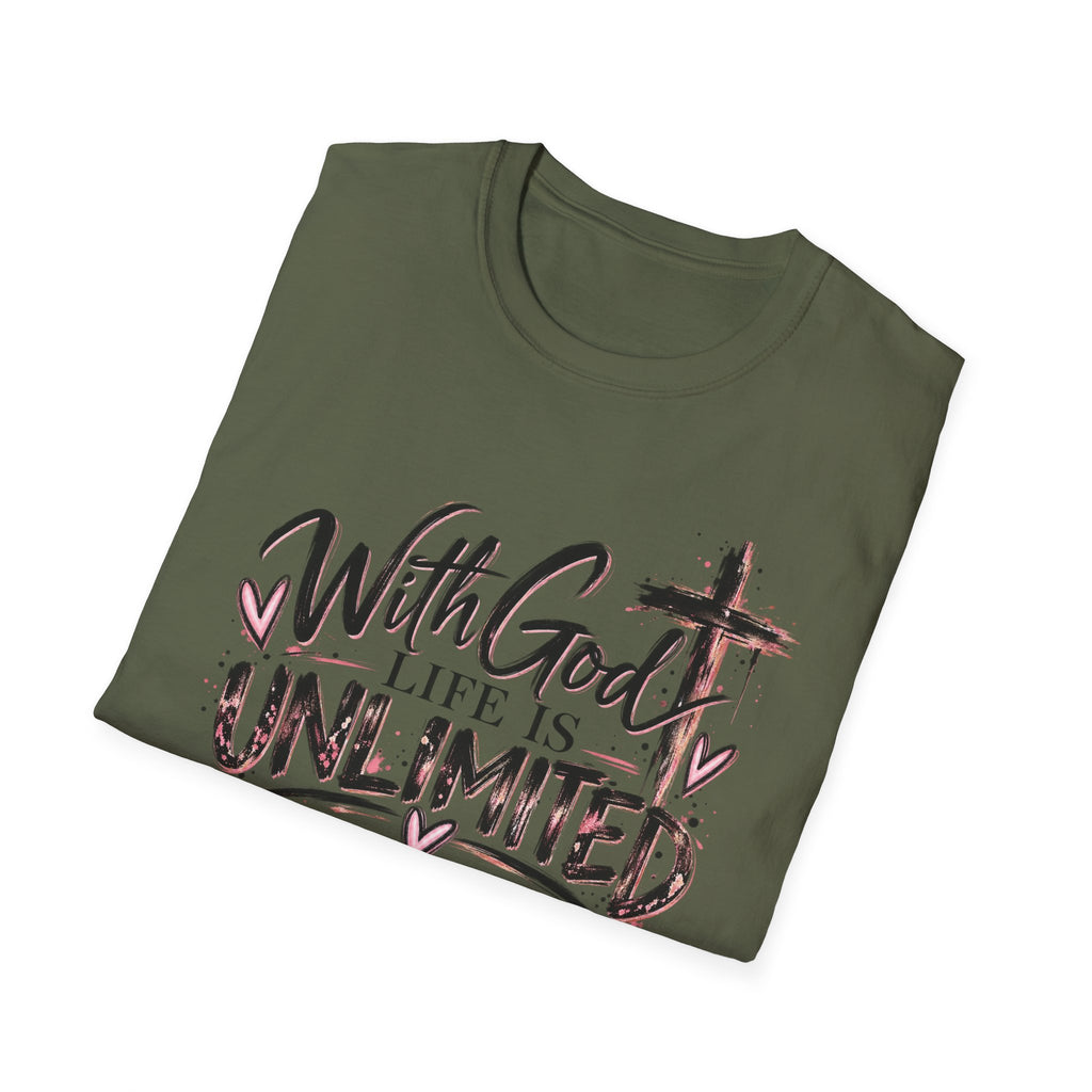 With God Life Is Unlimited Christian T-Shirt