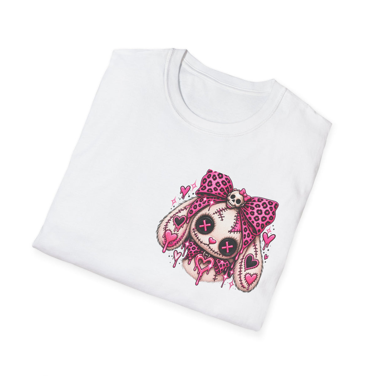 Cute But Creepy Stitched Bunny Tee
