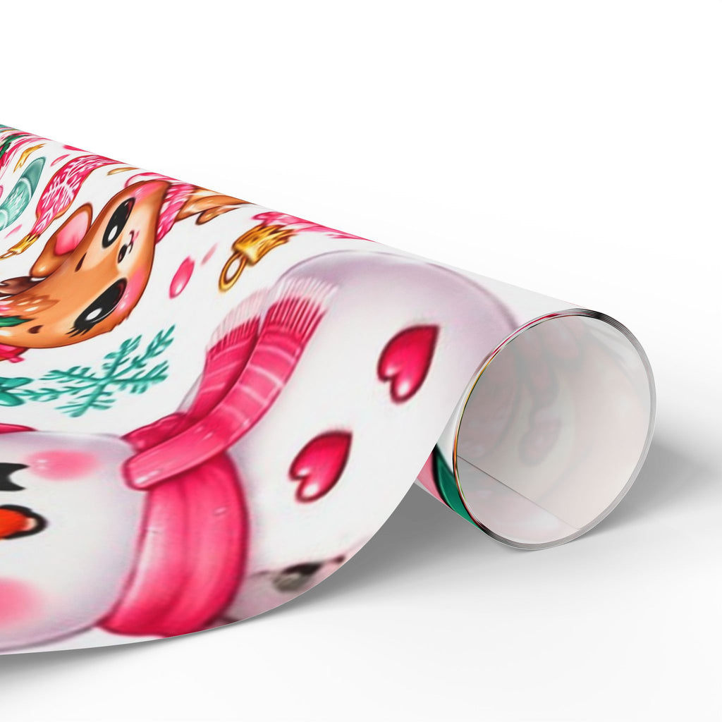 Sweet Christmas Wishes Pink & Mint Wrapping PaperWrapp