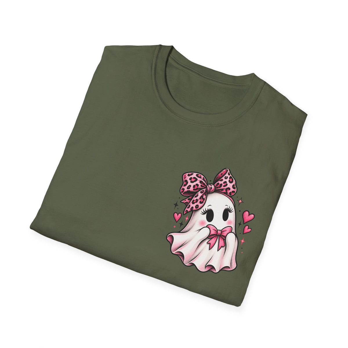 Ghosting Your Problems Pink Bow Ghost T-Shirt