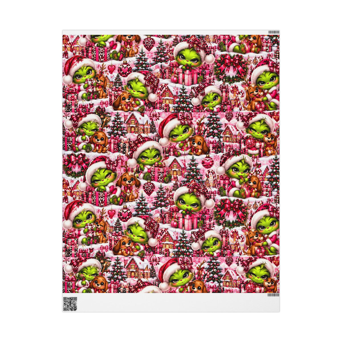 Merry Mischief Pink & Leopard Christmas Wrapping Paper