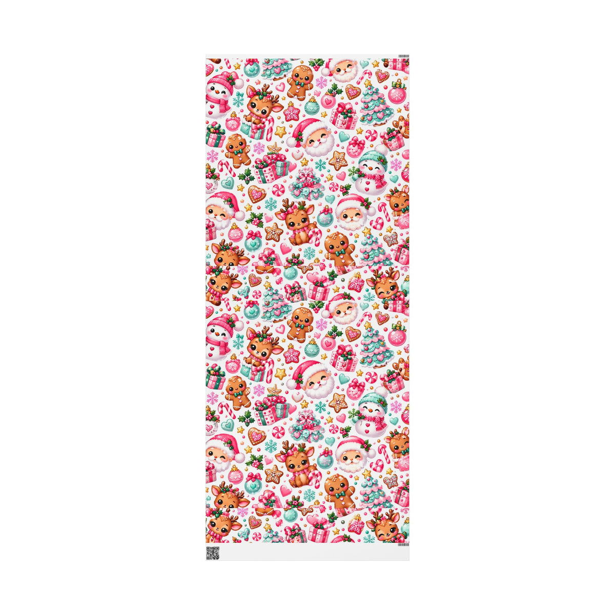 Sweet Christmas Wishes Pink & Mint Wrapping PaperWrapp