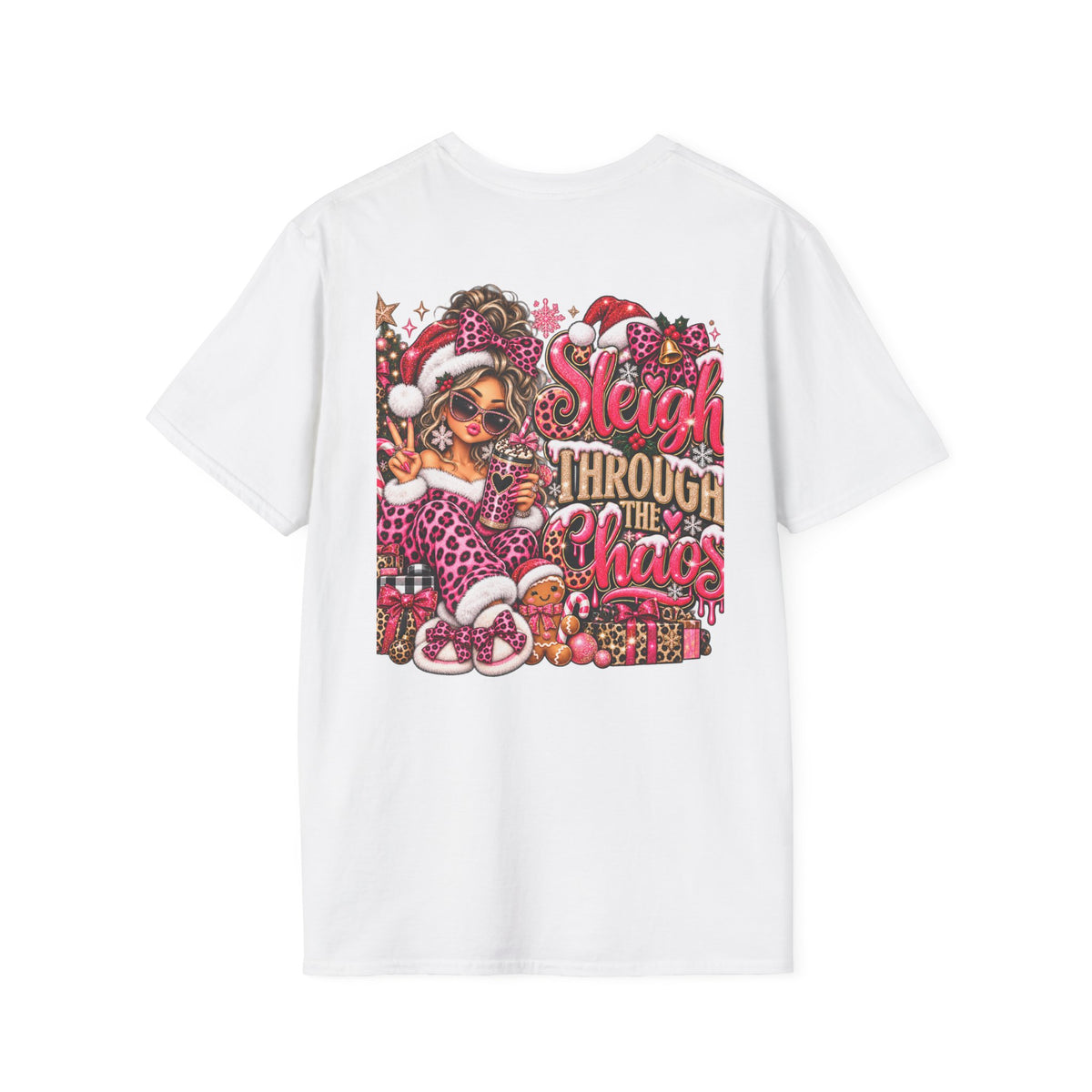 Christmas Sleigh Through the Chaos Holiday T-Shirt