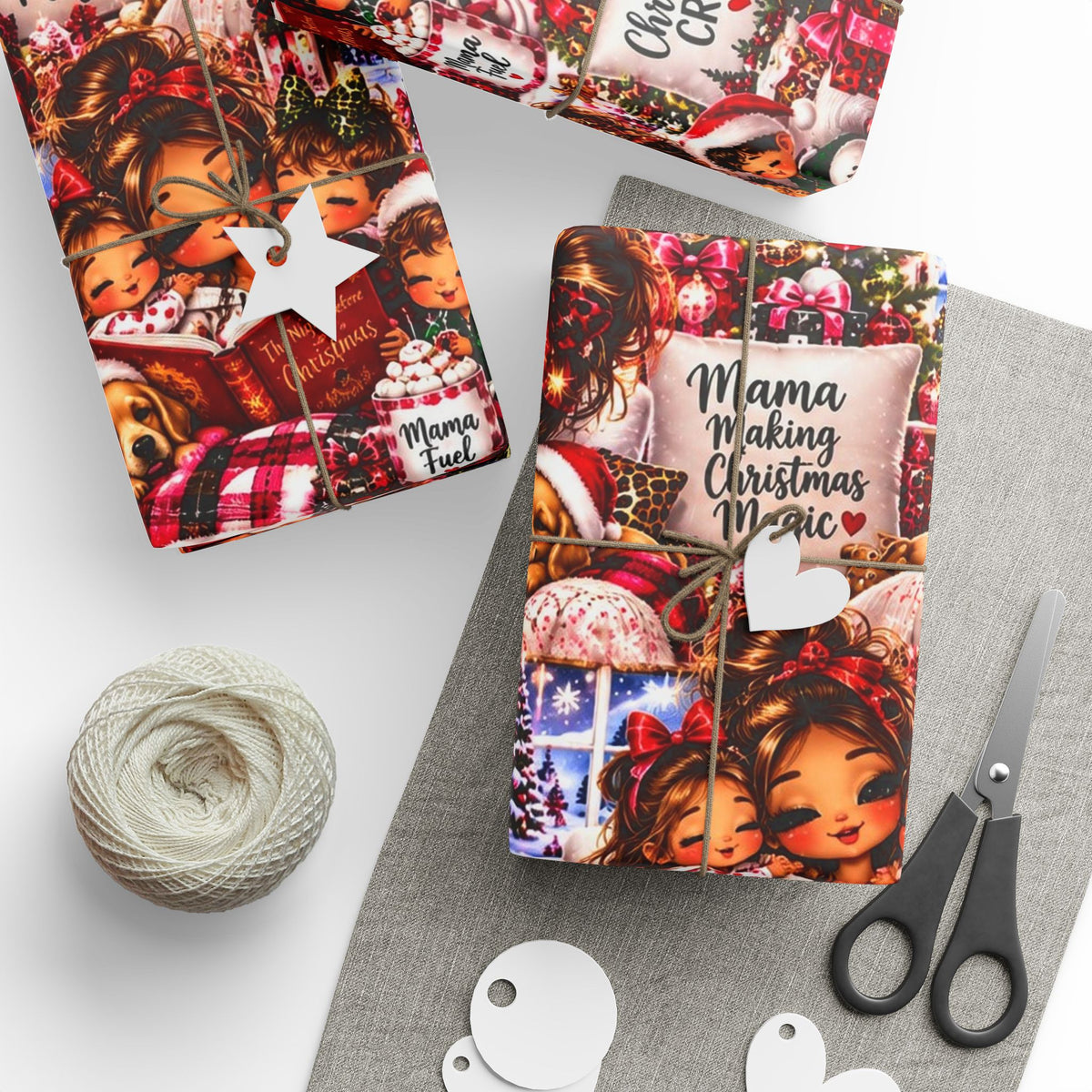 Mama’s Christmas Magic Wrapping Paper – Cozy Family ChristmasWrapp