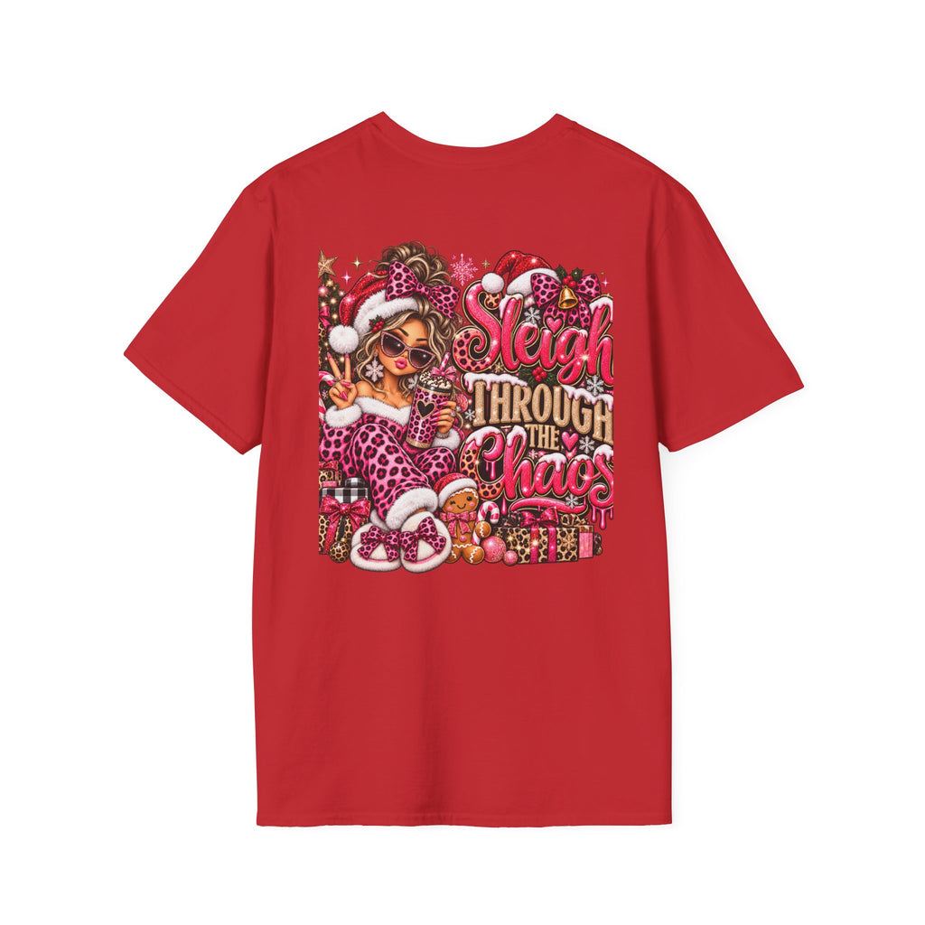 Christmas Sleigh Through the Chaos Holiday T-Shirt