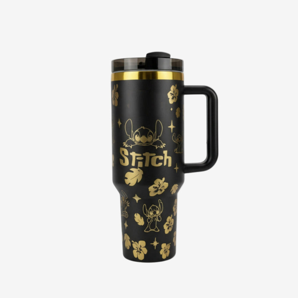 40oz Stainless Steel Tumbler with Handle - Insulated Travel Cup